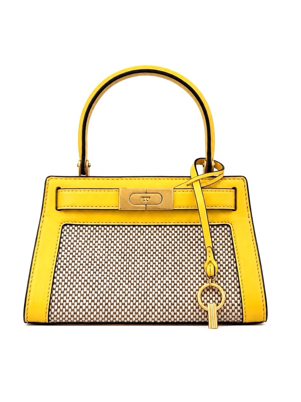 TORY BURCH Yellow Petite Lee Radziwill Woven Mini Bag NWOT
